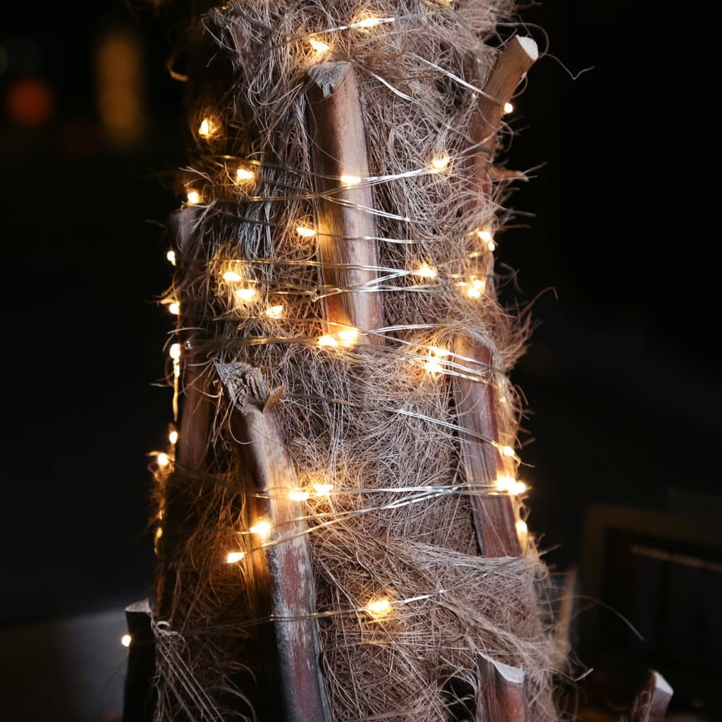 Hi Garten-Lichterkette Mit Leds Solar 20 M Kupfer