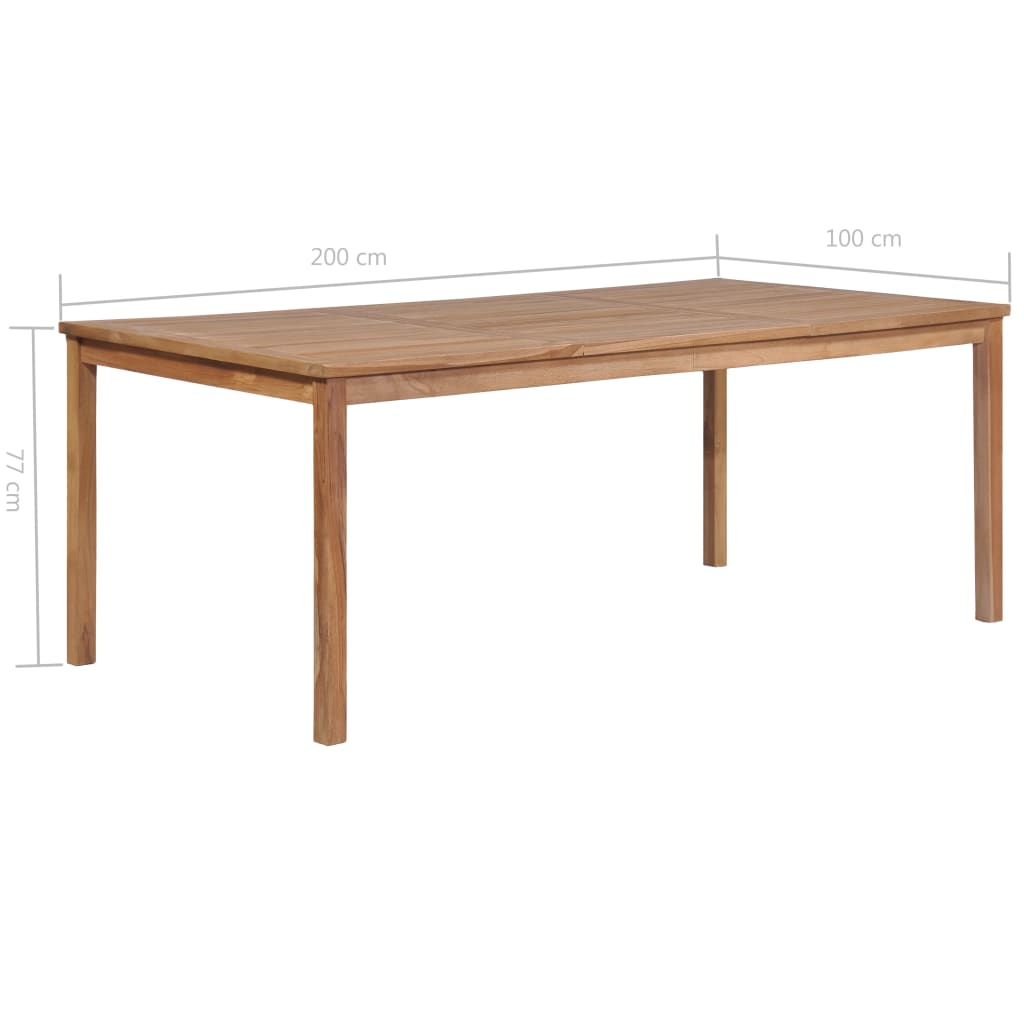 Gartentisch Massivholz Teak