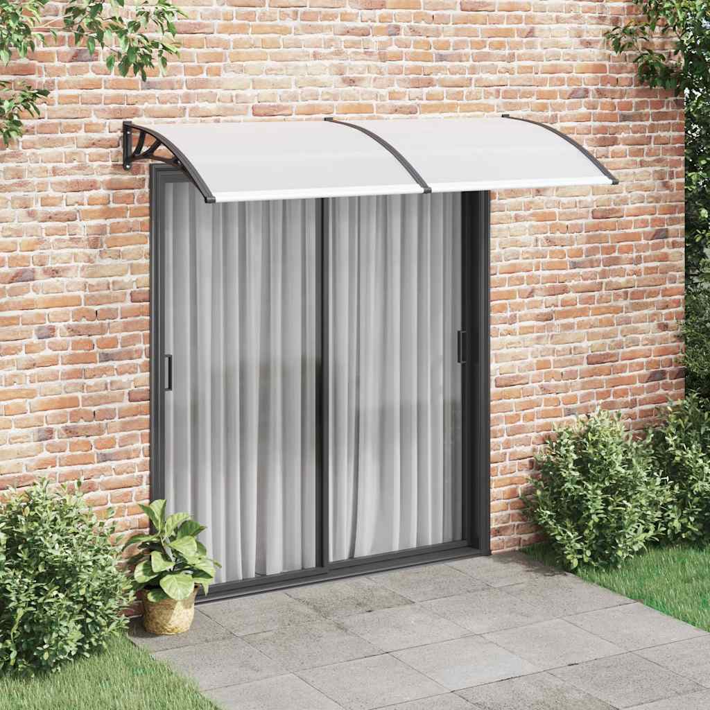 Türvordach Schwarz Polycarbonat