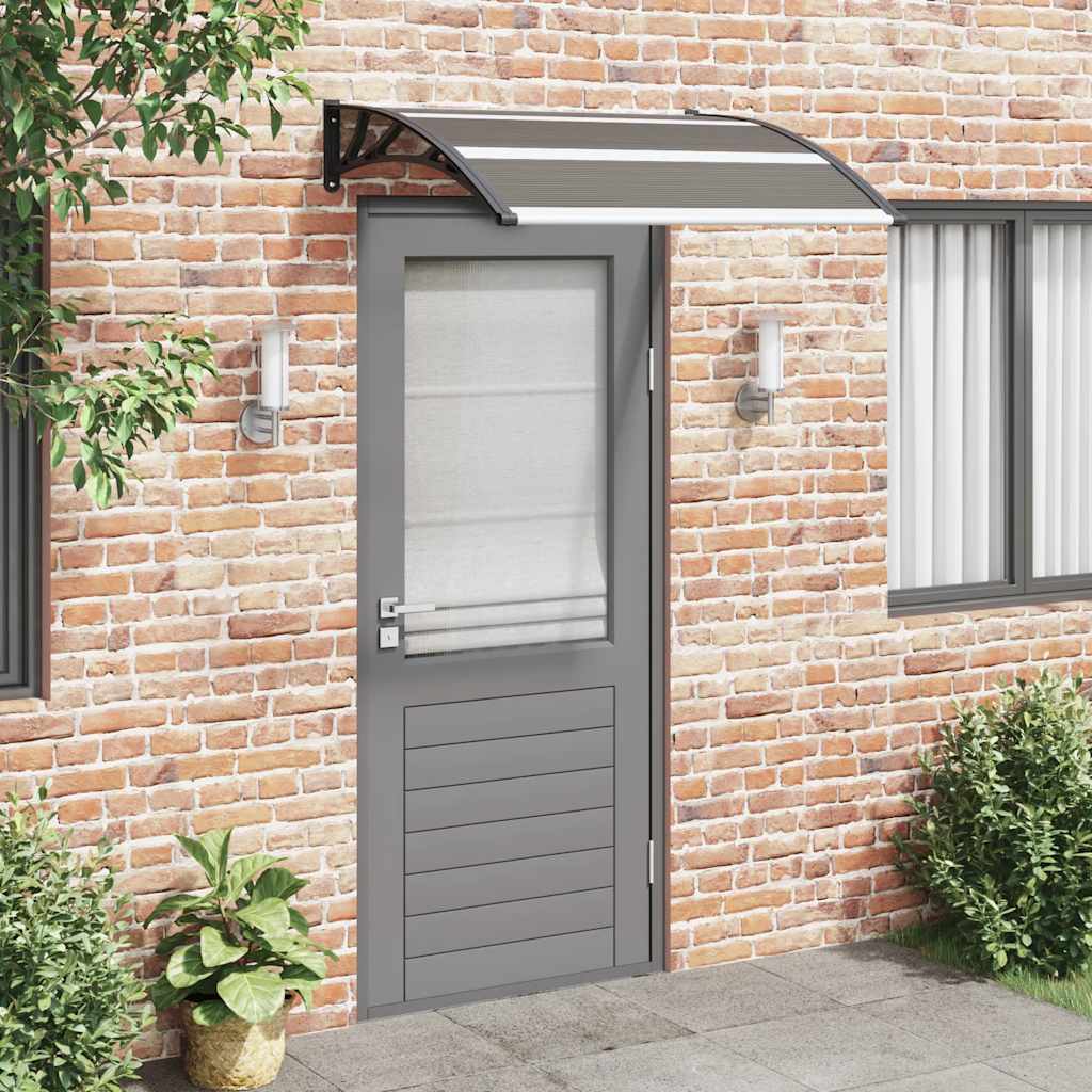 Türvordach Schwarz Polycarbonat