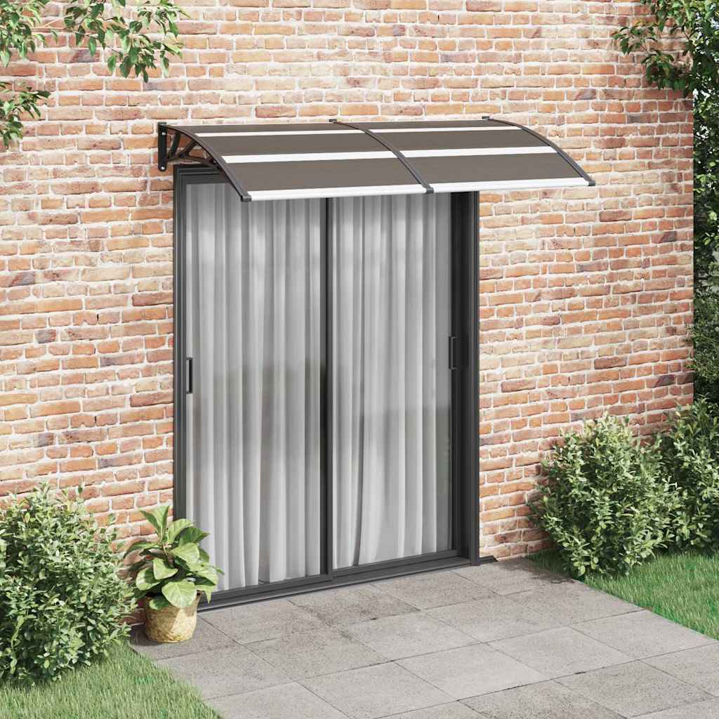 Türvordach Schwarz Polycarbonat