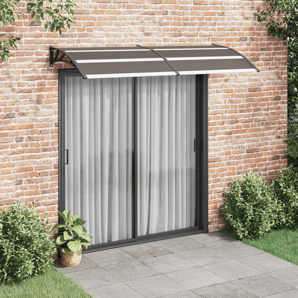 Türvordach Schwarz Polycarbonat