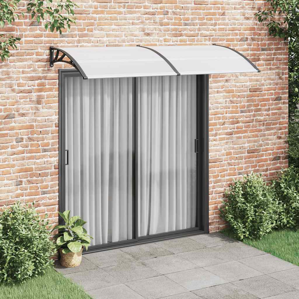 Türvordach Schwarz Polycarbonat
