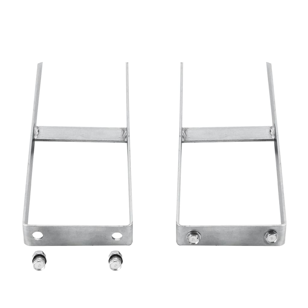 Pfostenträger 2 Stk. Für Wpc Zaun Stahl 40 Cm