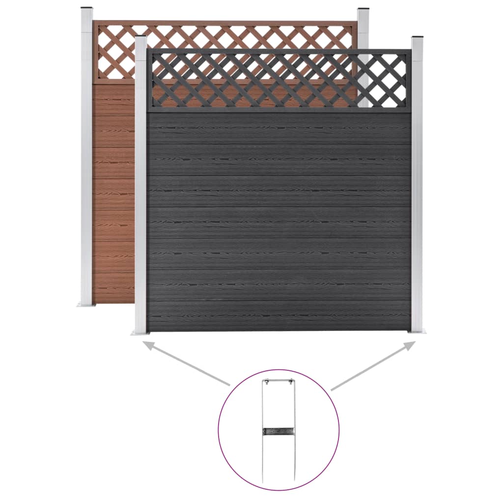 Pfostenträger 2 Stk. Für Wpc Zaun Stahl 40 Cm