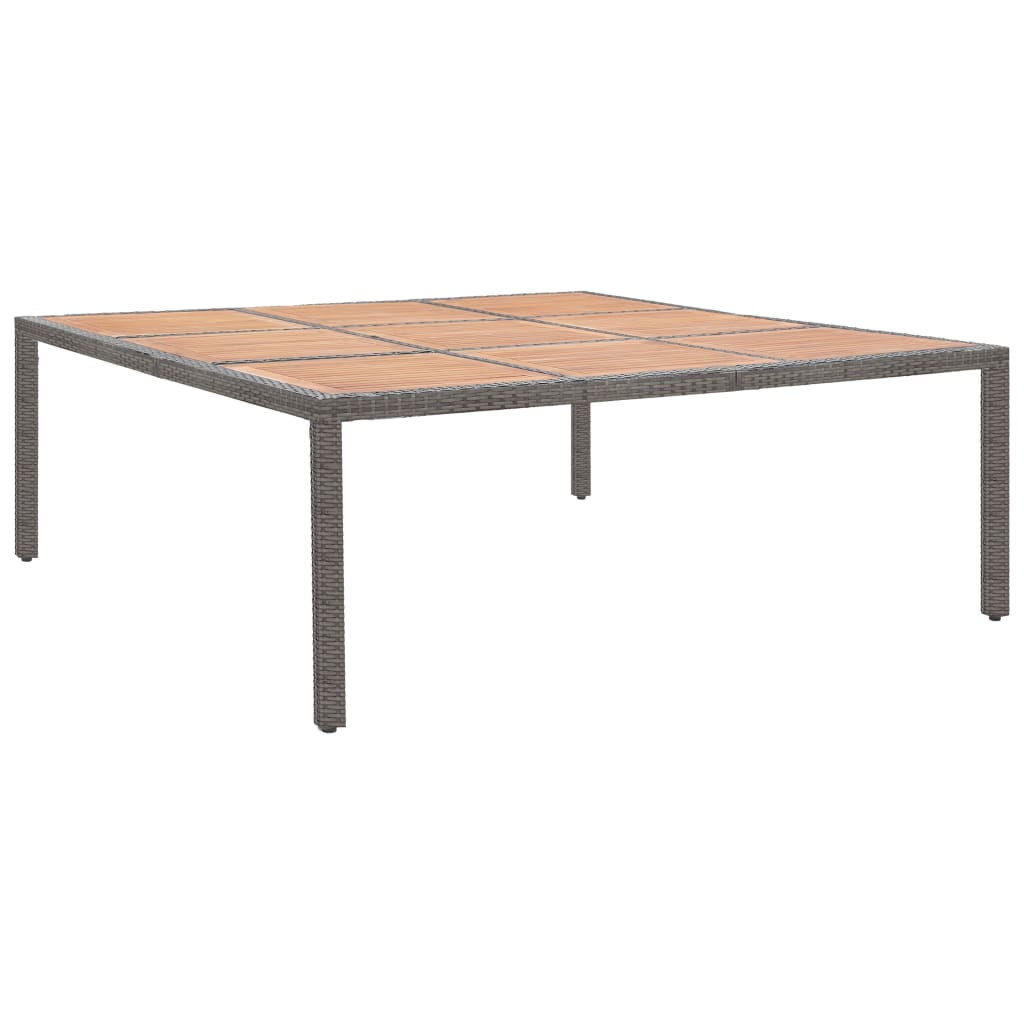 Gartentisch Poly Rattan Und Akazienholz