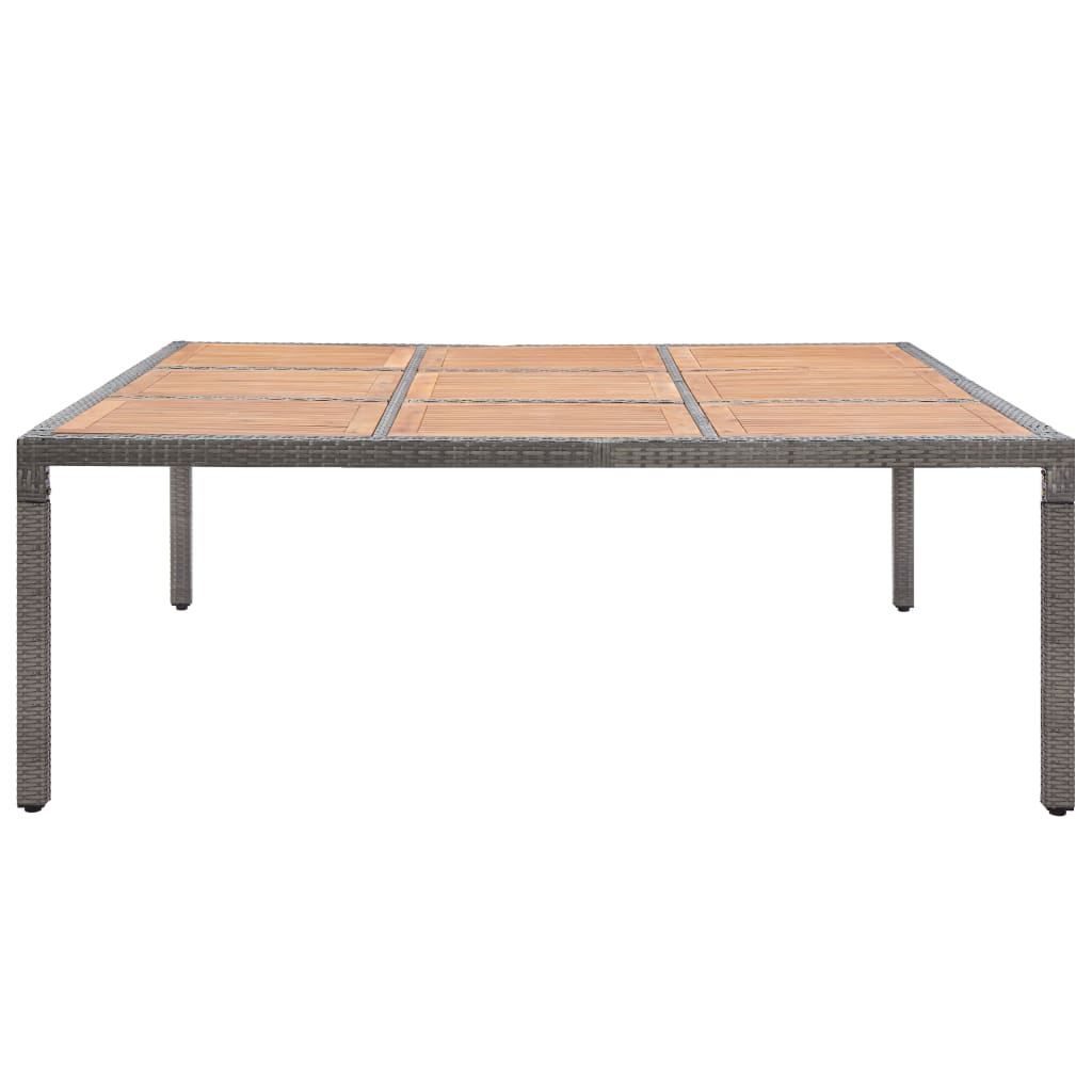 Gartentisch Poly Rattan Und Akazienholz