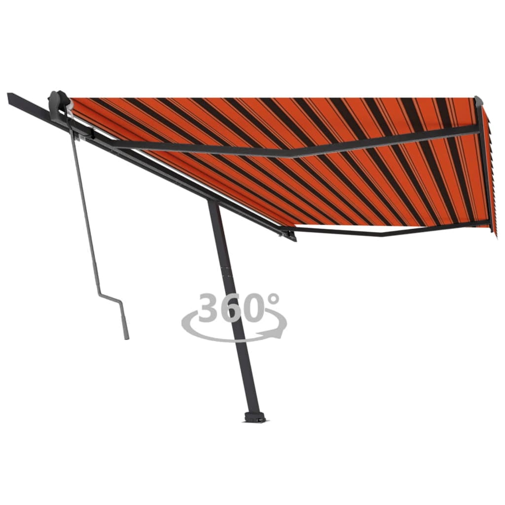 Standmarkise Automatisch Orange/Braun