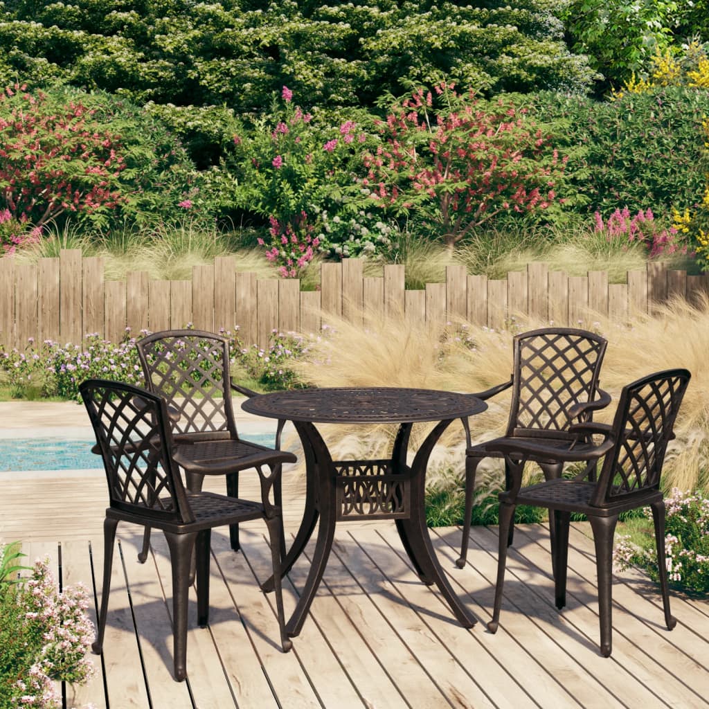 5-Tlg. Bistro-Set Aluminiumguss