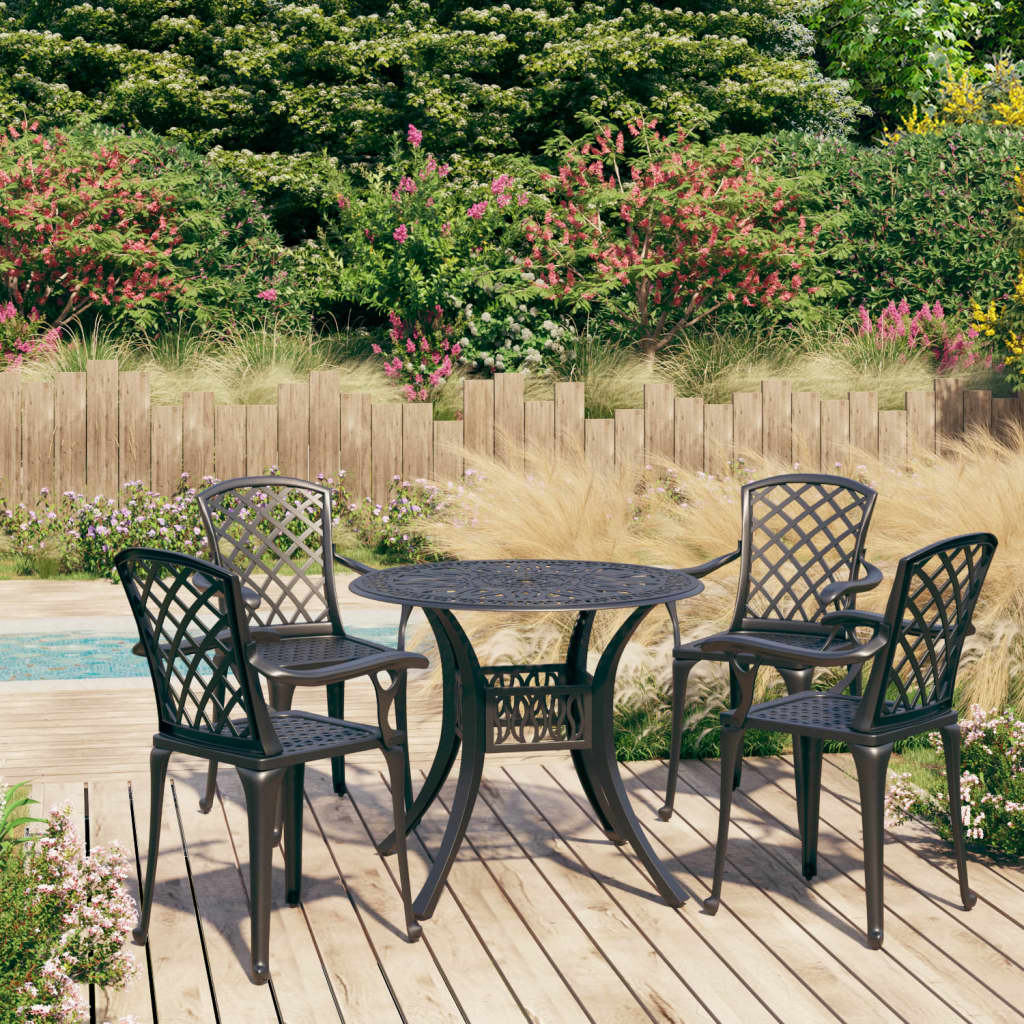 5-Tlg. Bistro-Set Aluminiumguss