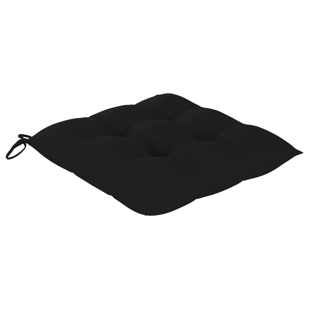 Klappbare Gartenstühle Mit Kissen 8 Stk. Massivholz Teak Schwarz