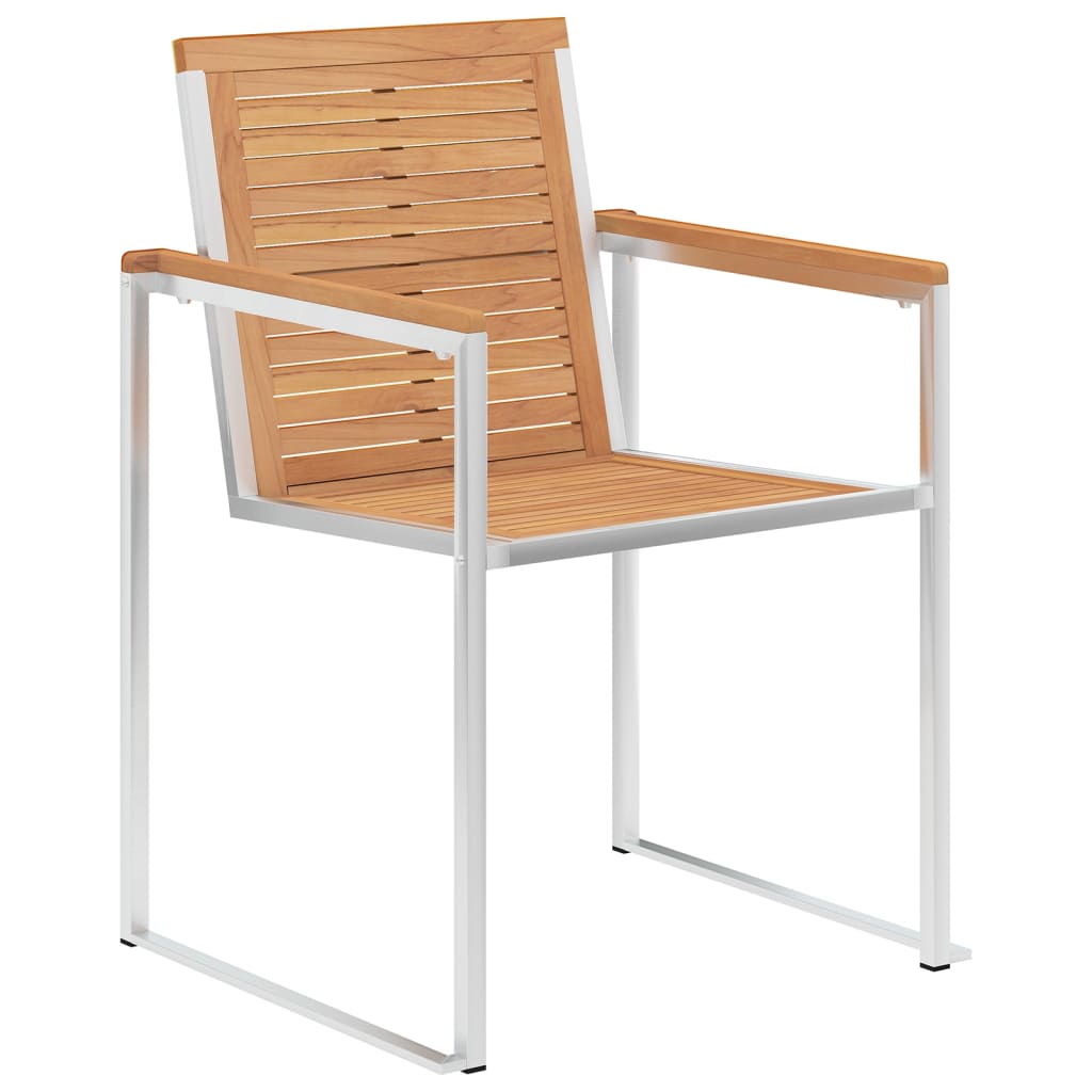 Gartenstühle 8 Stk. Mit Kissen Massivholz Teak