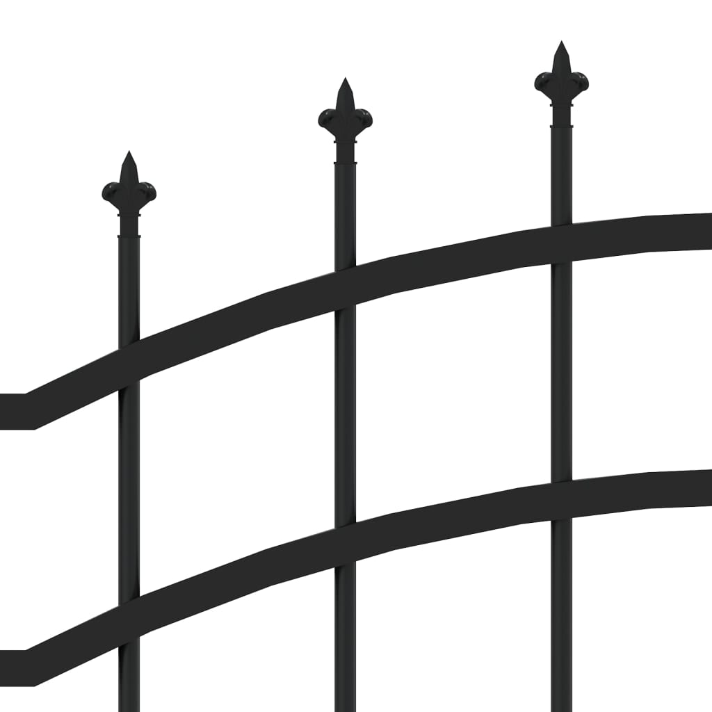 Gartenzaun Mit Speerspitzen Schwarz Stahl