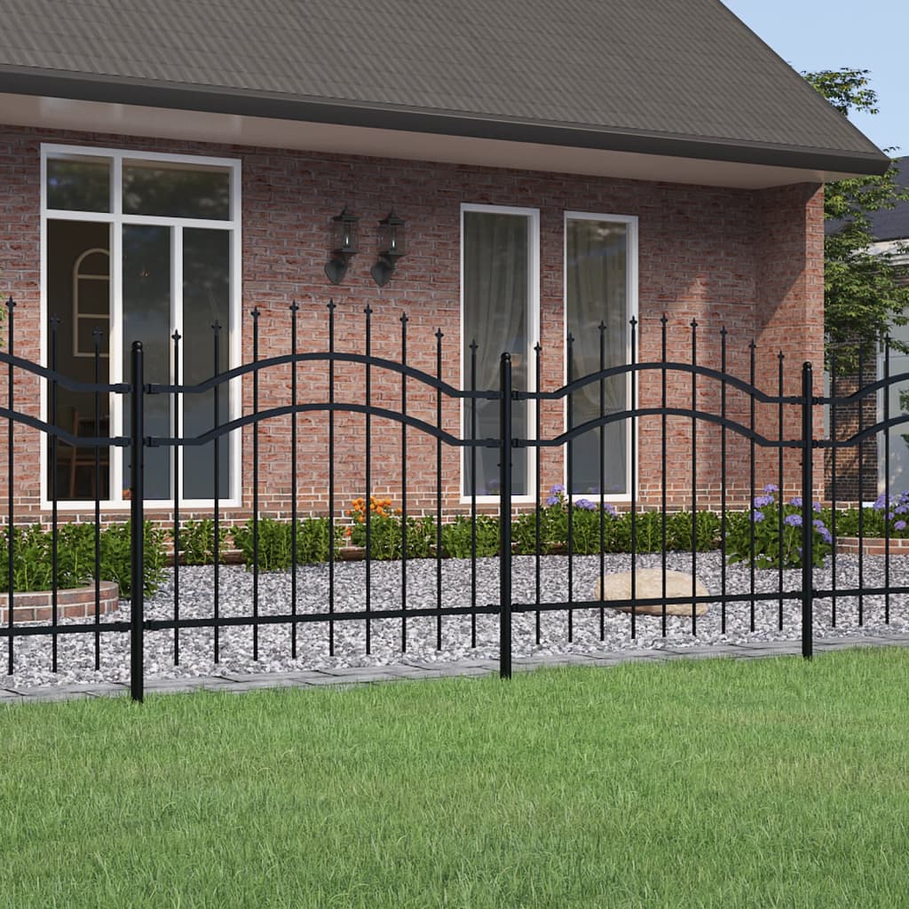 Gartenzaun Mit Speerspitzen Schwarz Stahl