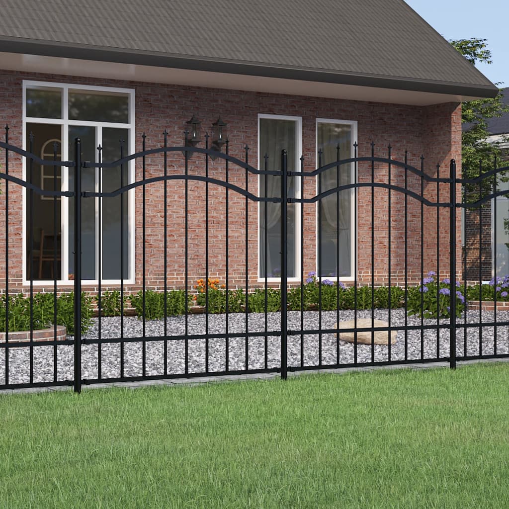 Gartenzaun Mit Speerspitzen Schwarz Stahl
