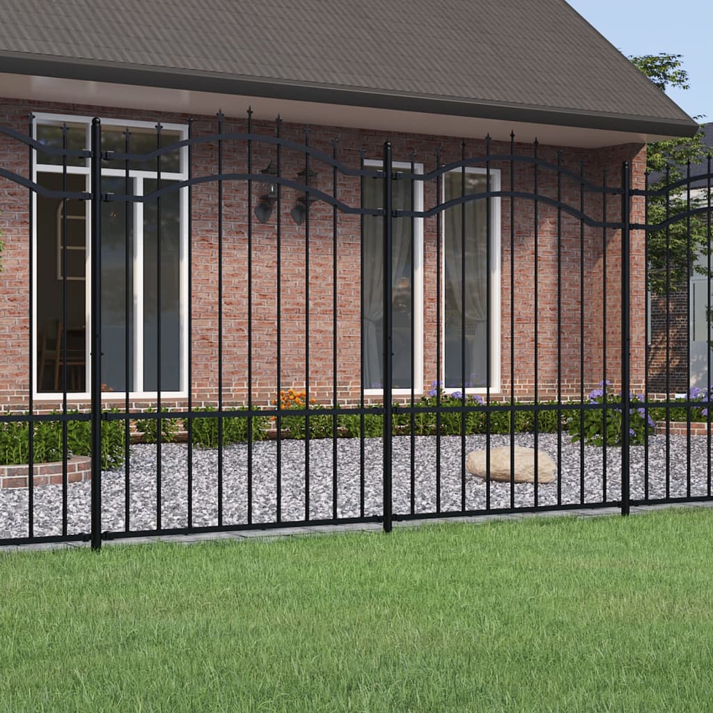 Gartenzaun Mit Speerspitzen Schwarz Stahl