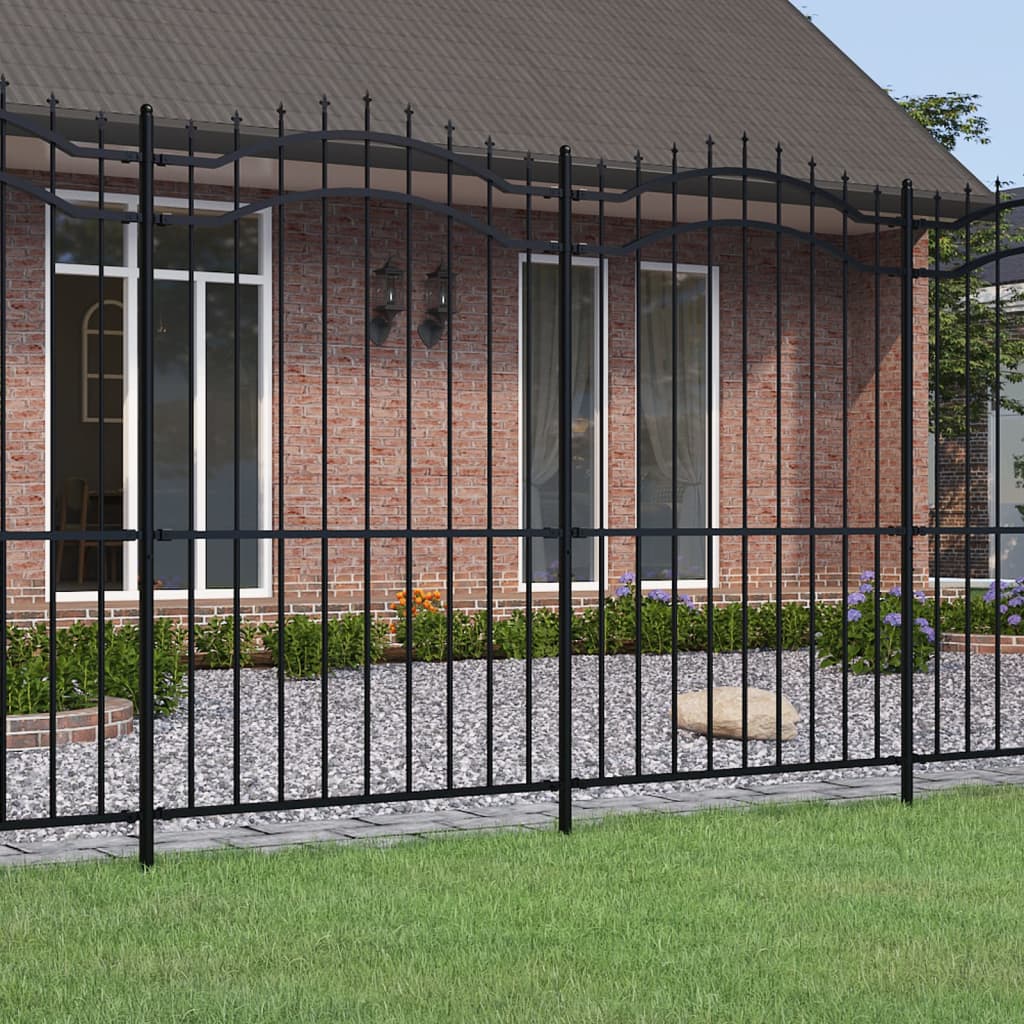 Gartenzaun Mit Speerspitzen Schwarz Stahl