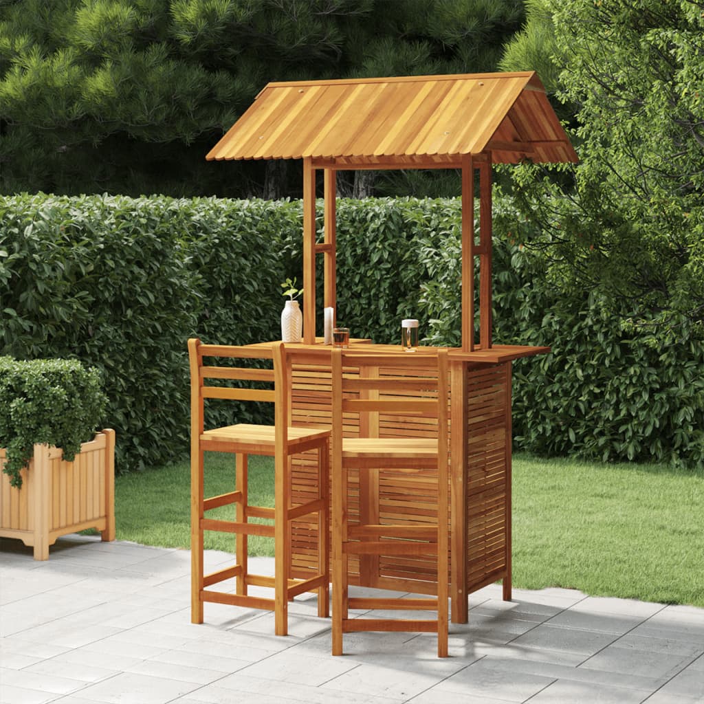 5-Tlg. Gartenbar-Set Massivholz Akazie