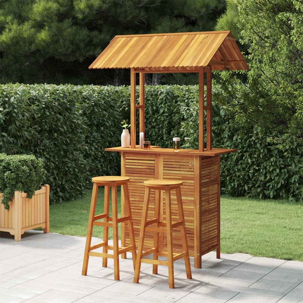 5-Tlg. Gartenbar-Set Massivholz Akazie