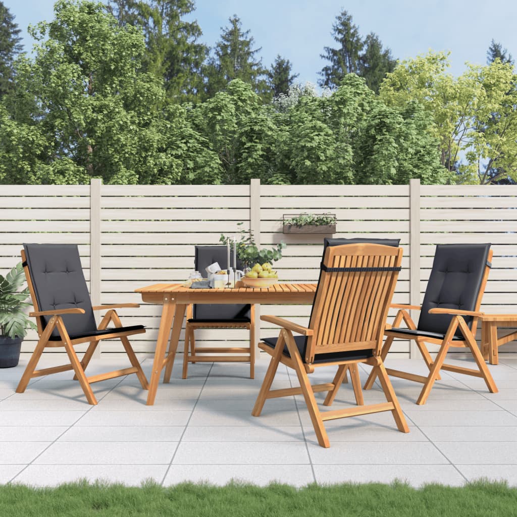Gartenstühle Mit Kissen 6 Stk. Massivholz Teak