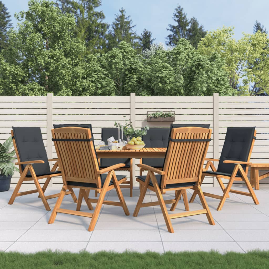 Gartenstühle Mit Kissen 6 Stk. Massivholz Teak
