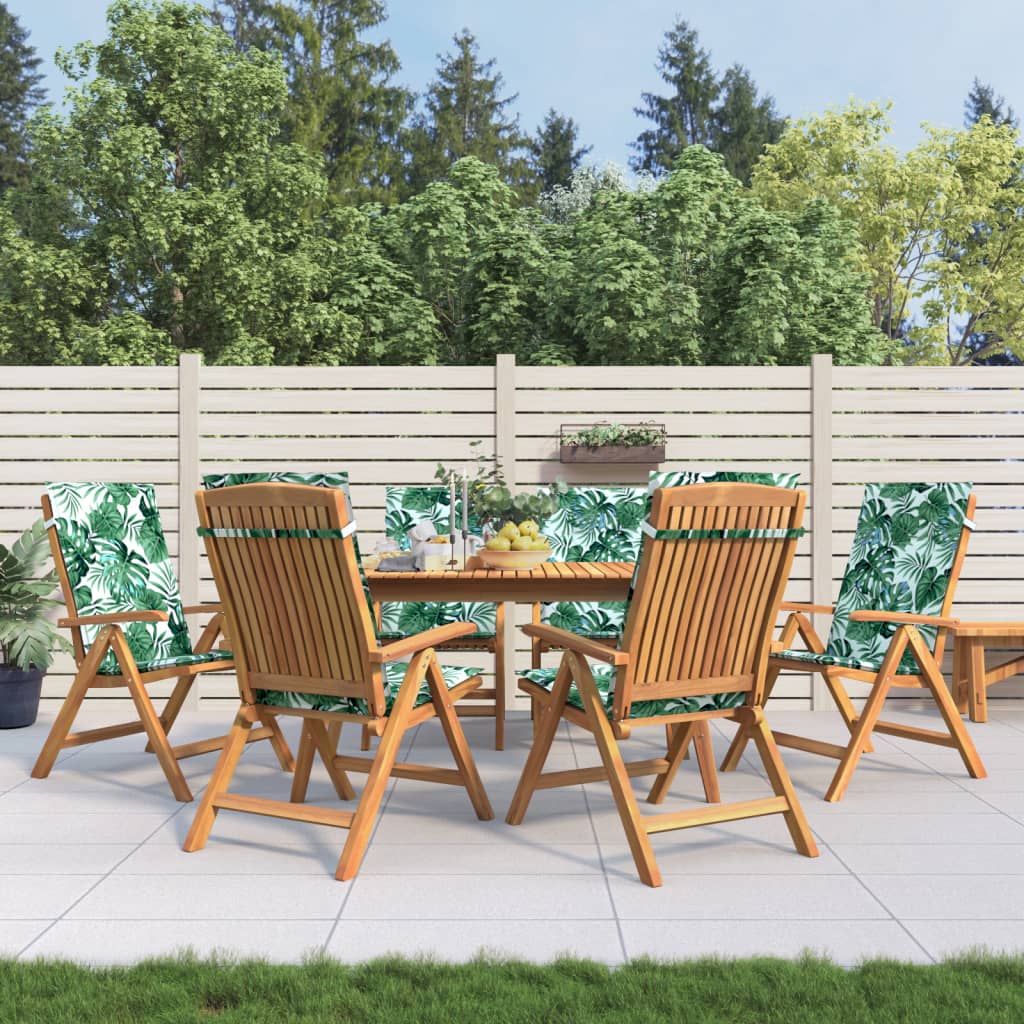 Gartenstühle Mit Kissen 6 Stk. Massivholz Teak