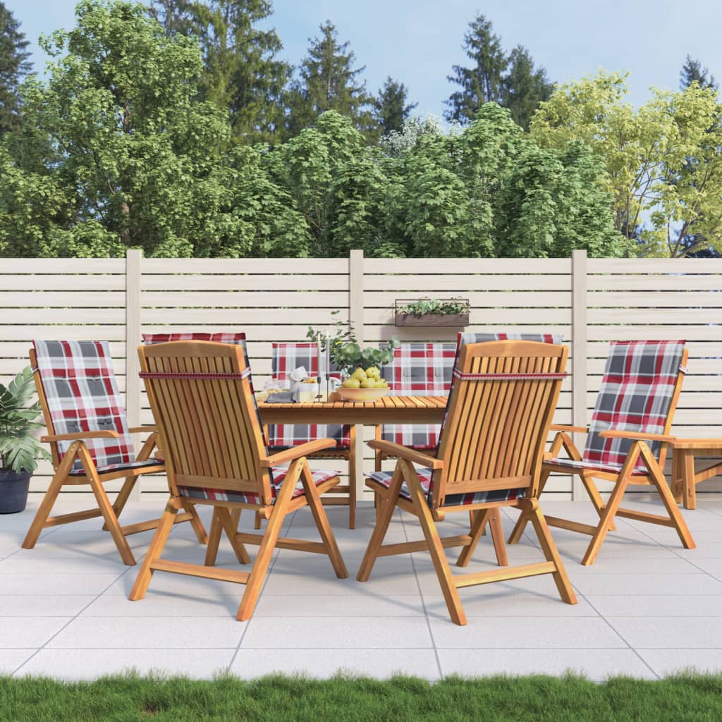 Gartenstühle Mit Kissen 6 Stk. Massivholz Teak