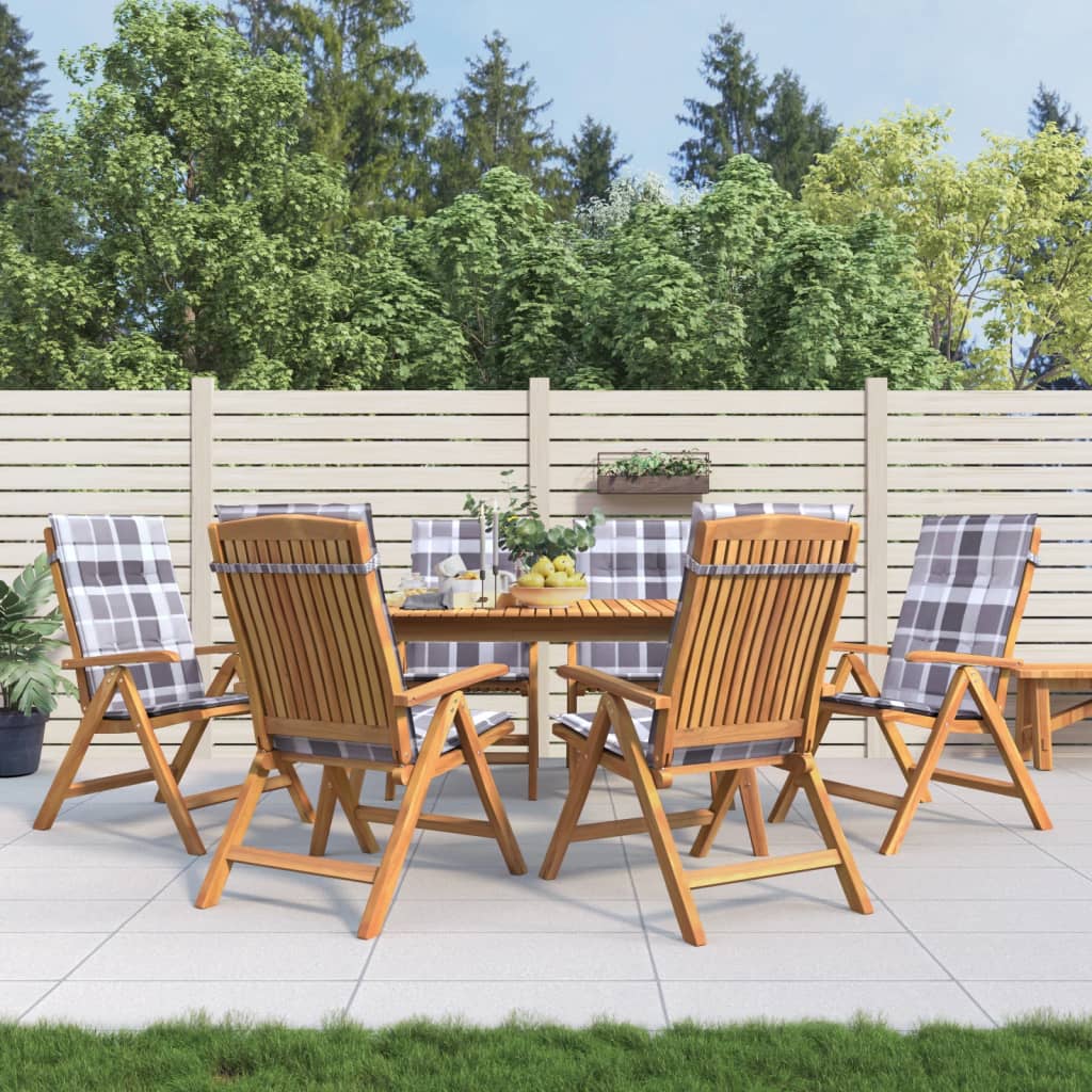 Gartenstühle Mit Kissen 6 Stk. Massivholz Teak
