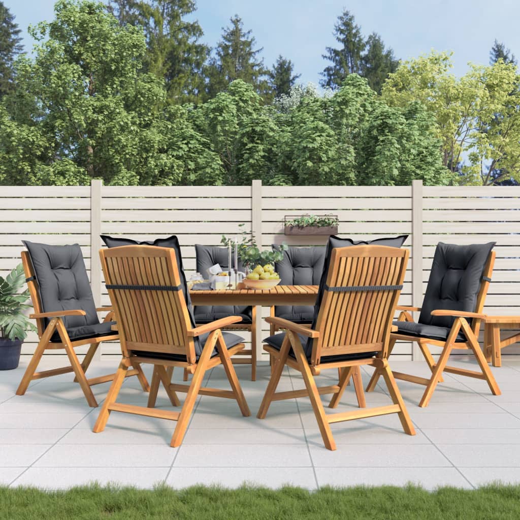Gartenstühle Mit Kissen 6 Stk. Massivholz Teak
