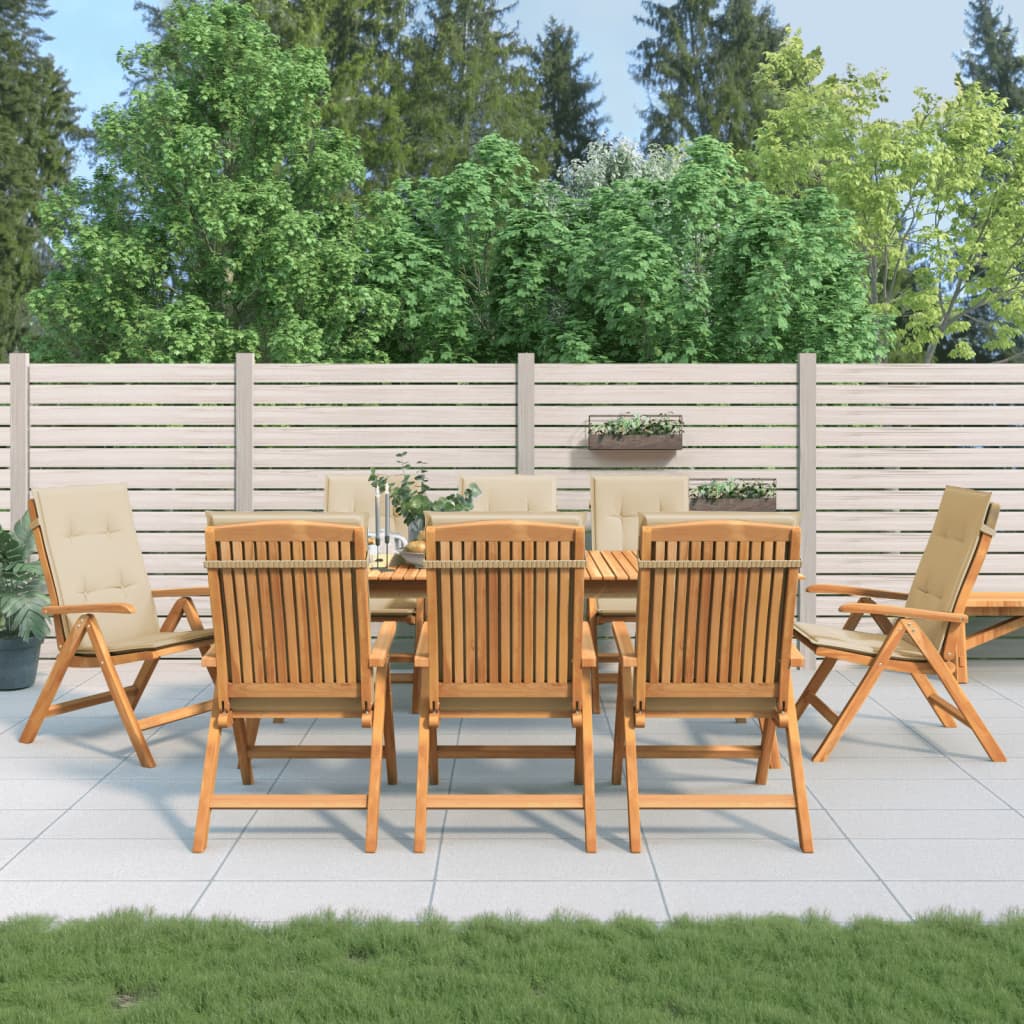 Gartenstühle Mit Kissen 6 Stk. Massivholz Teak
