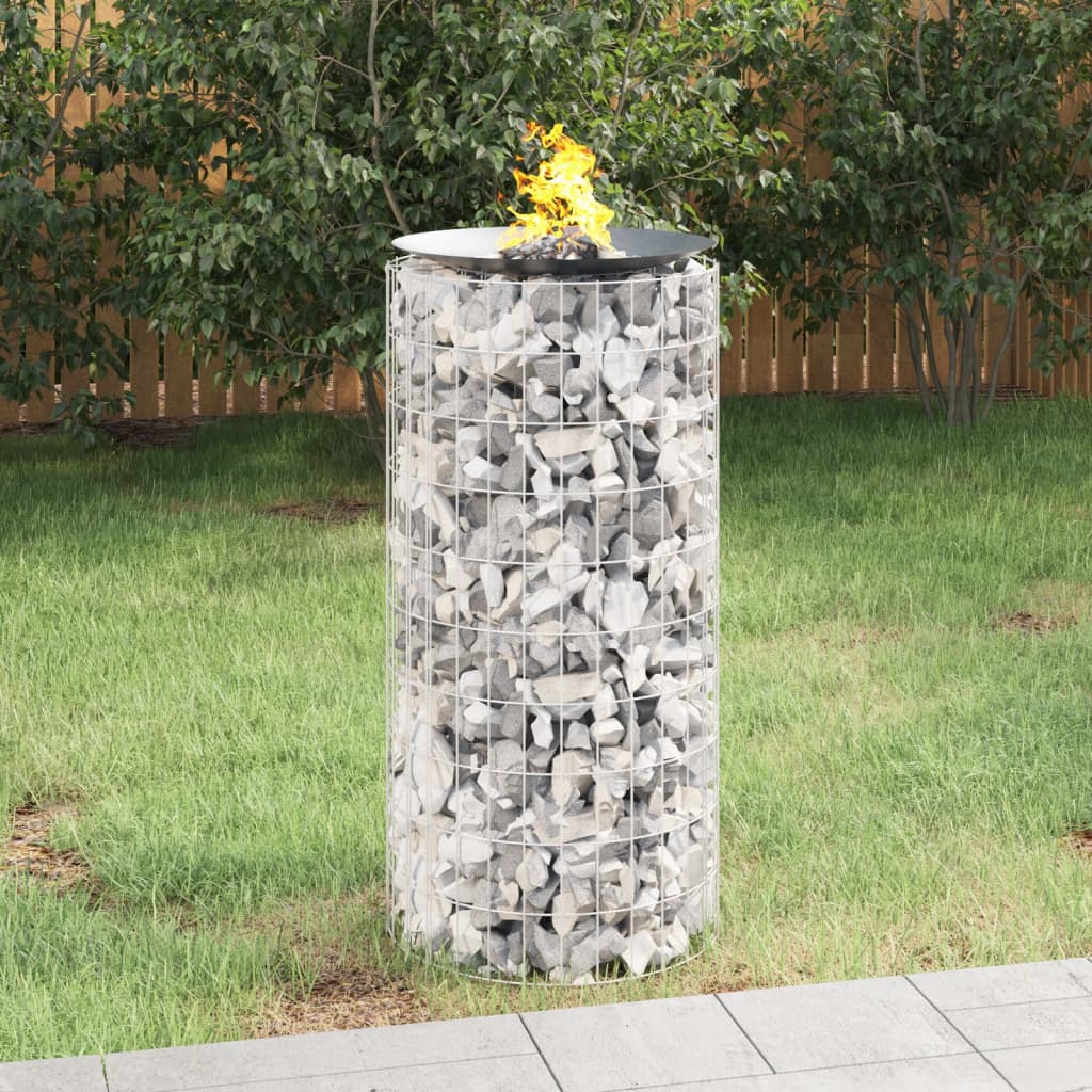 Gabionen-Feuerstelle Ø 50 Cm Verzinktes Eisen