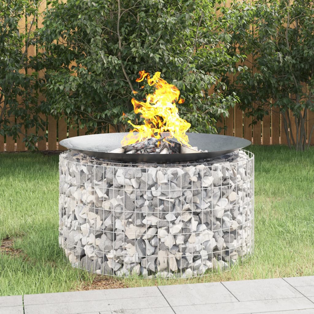 Gabionen-Feuerstelle Ø 50 Cm Verzinktes Eisen