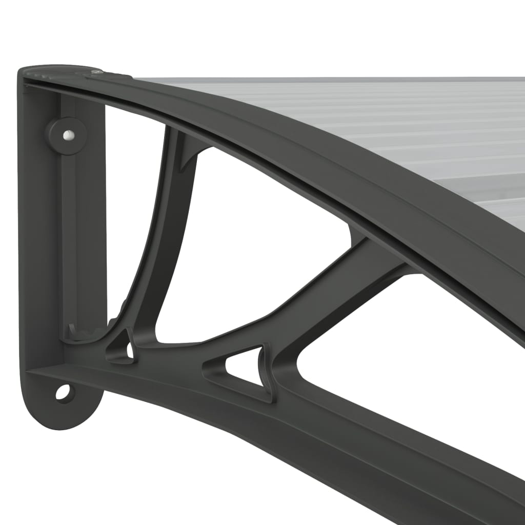 Türvordach Schwarz Polycarbonat