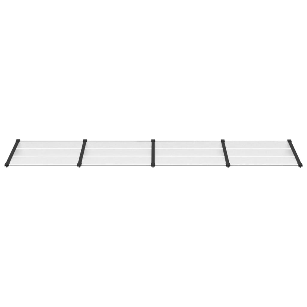 Türvordach Schwarz Und Transparent Polycarbonat