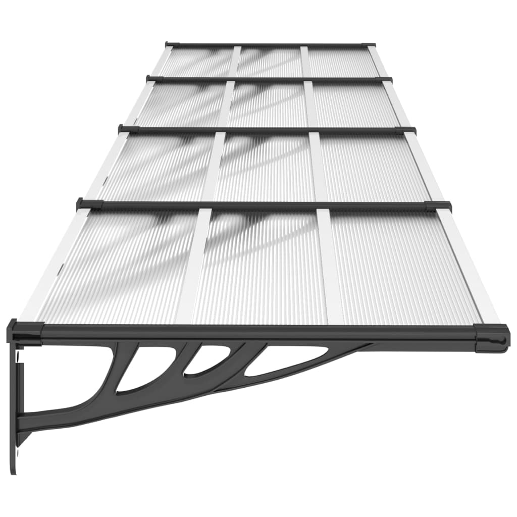 Türvordach Schwarz Und Transparent Polycarbonat