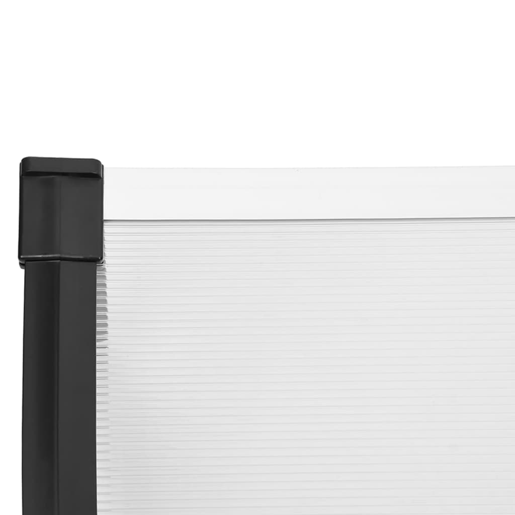 Türvordach Schwarz Und Transparent Polycarbonat