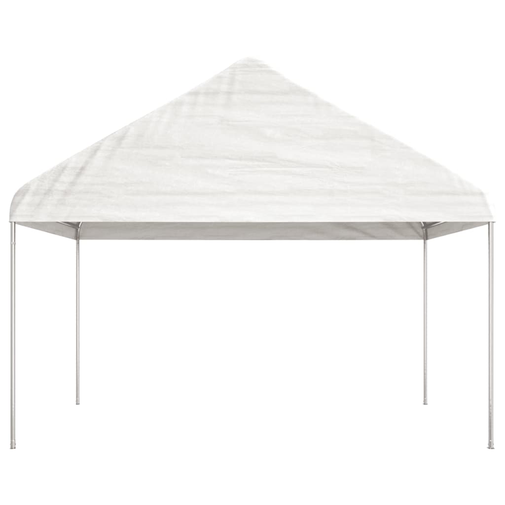 Pavillon Mit Dach Weiß 20,07X4,08X3,22 M Polyethylen