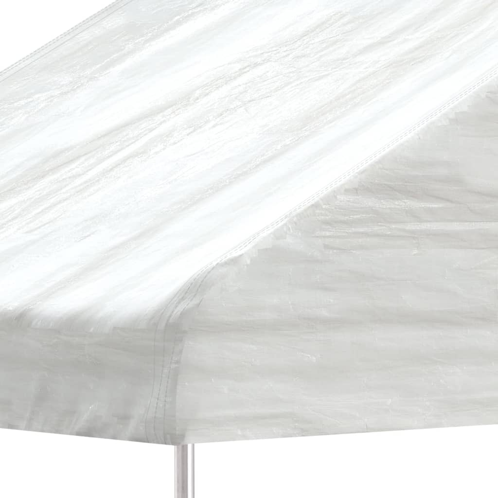 Pavillon Mit Dach Weiß 20,07X4,08X3,22 M Polyethylen