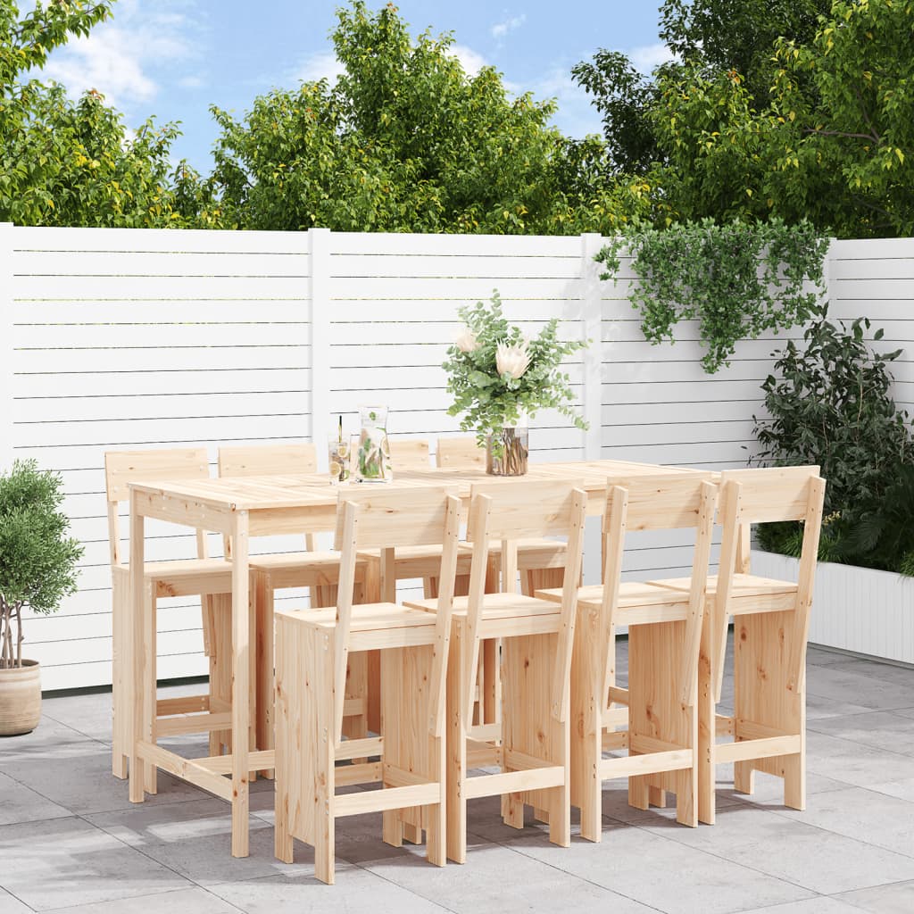 9-Tlg. Gartenbar-Set Massivholz Douglasie