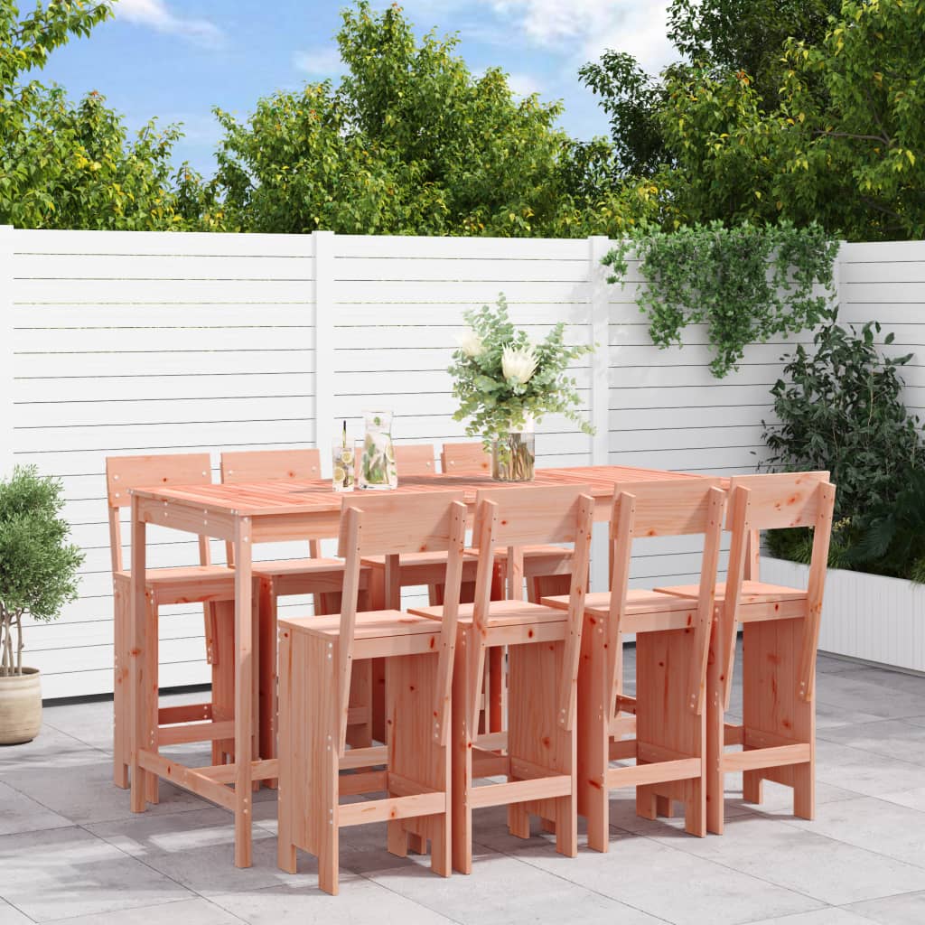 9-Tlg. Gartenbar-Set Massivholz Douglasie