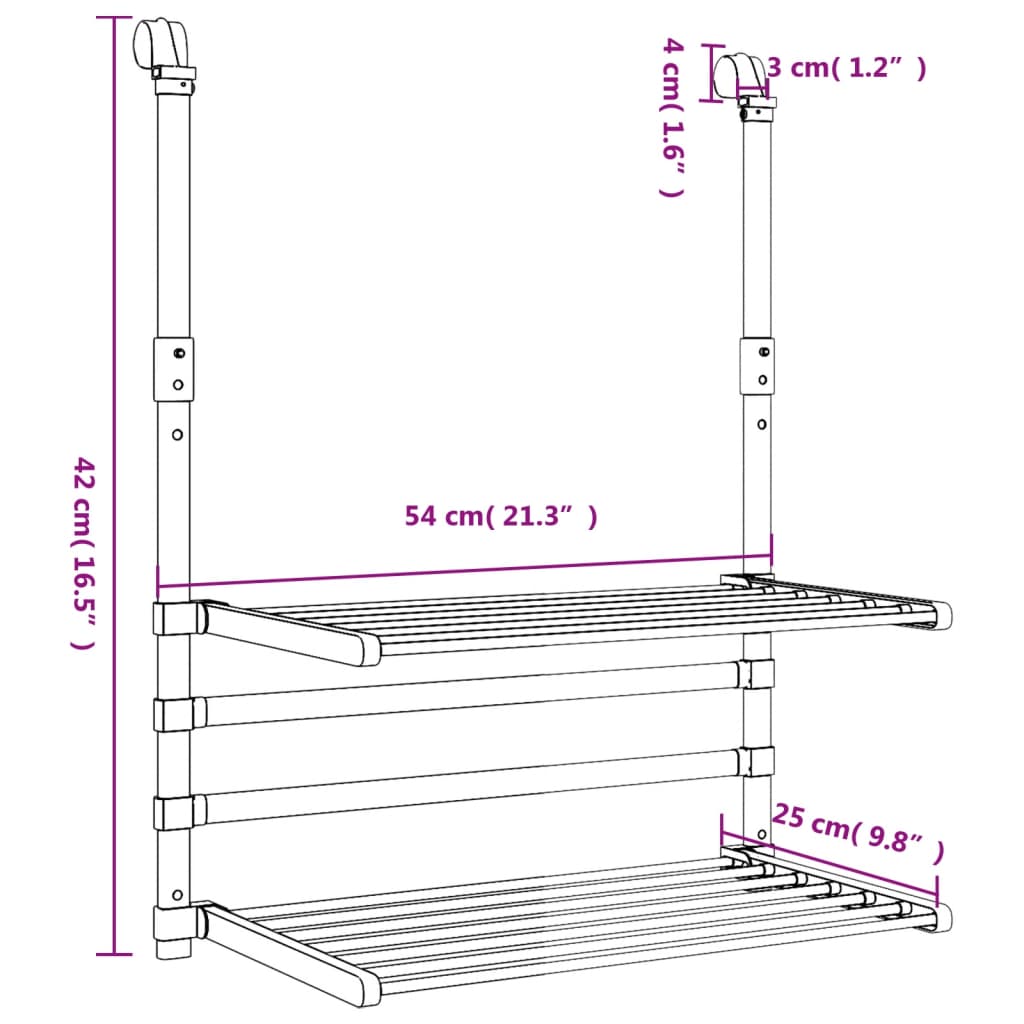Wäschetrockner Für Balkon Aluminium