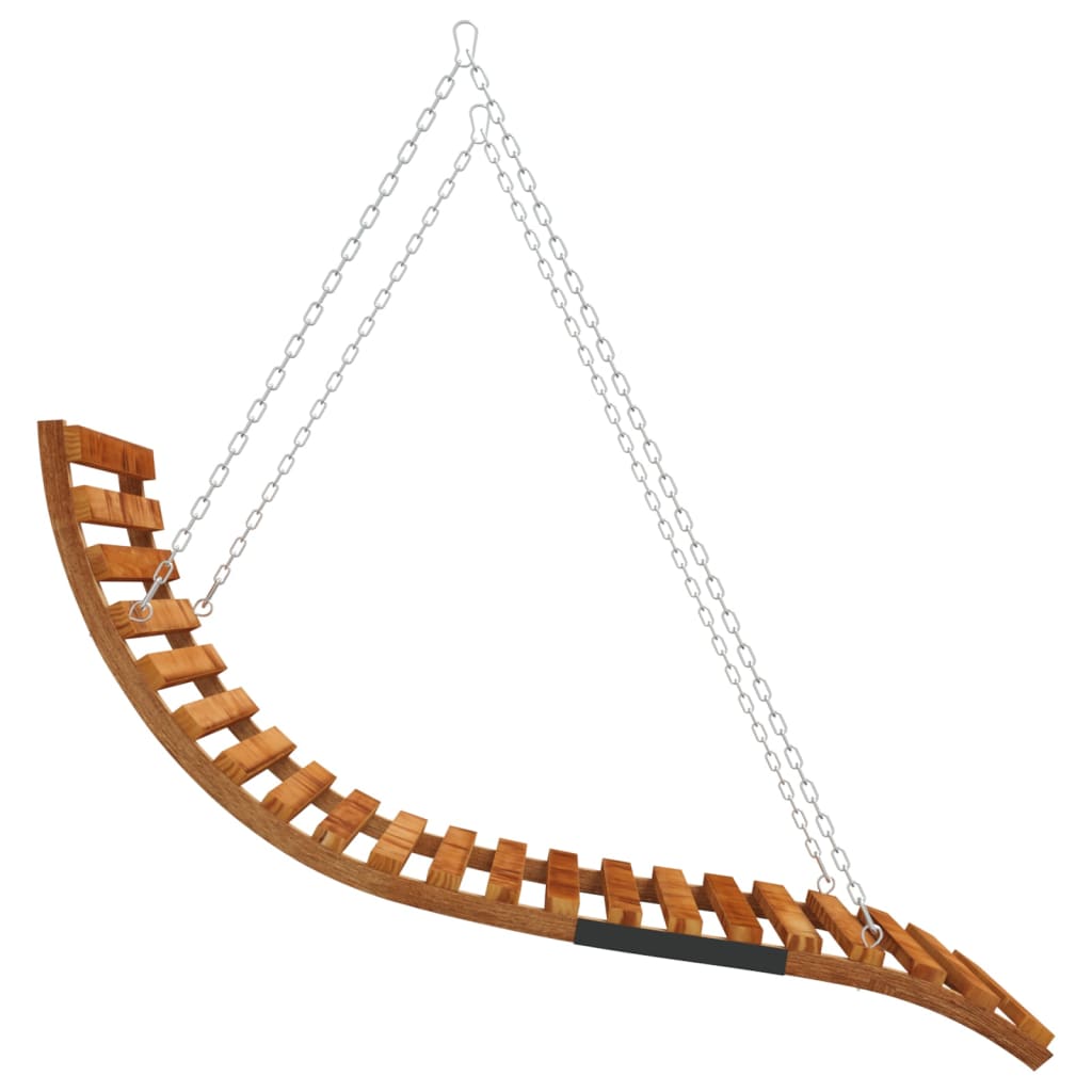 Hollywoodschaukel Massivholz Fichte Mit Teak-Finish