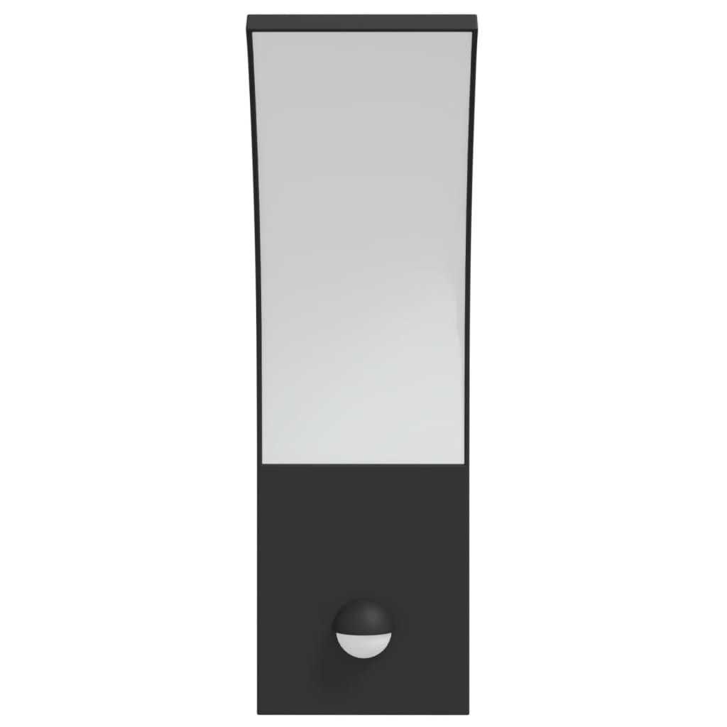 Led-Außenwandleuchten Mit Sensor 2 Stk. Aludruckguss Schwarz