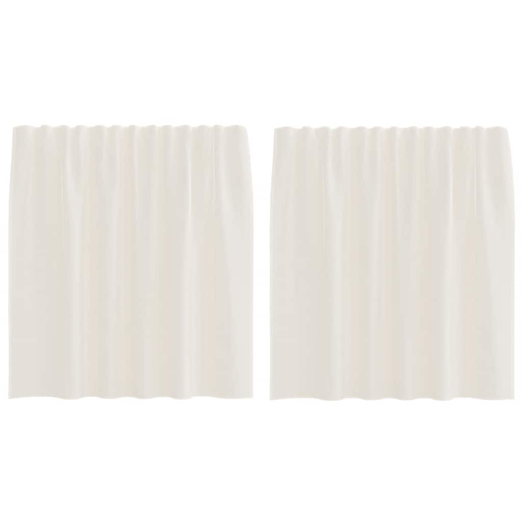 Voile Vorhänge Mit Lasche 2 Stk. Creme