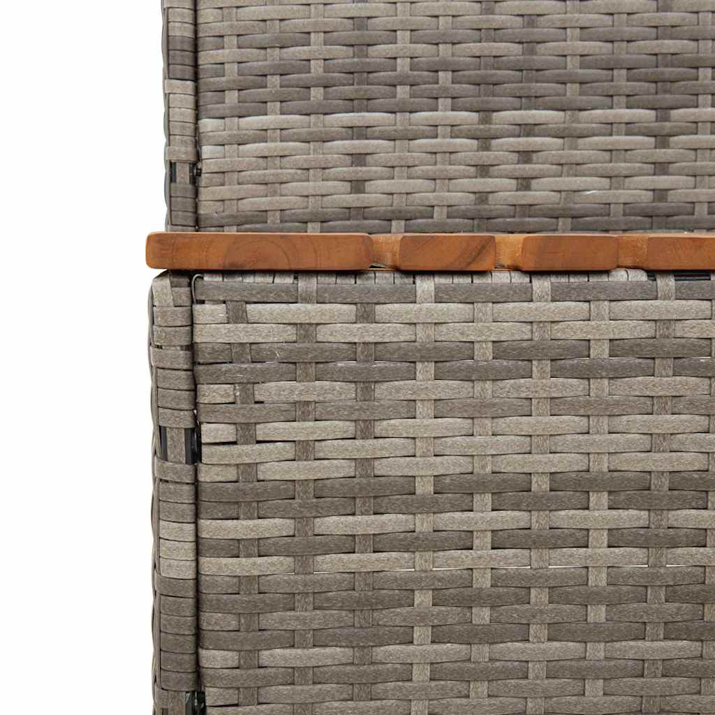 Whirlpooltreppe 100X50X50,5 Cm Poly Rattan Akazie Massiv