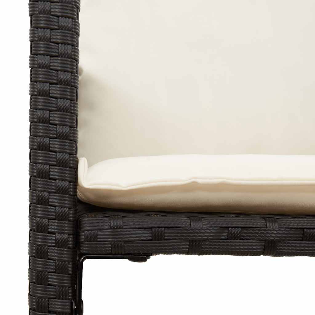 5-Tlg. Gartenbar-Set Mit Kissen Poly Rattan Akazie