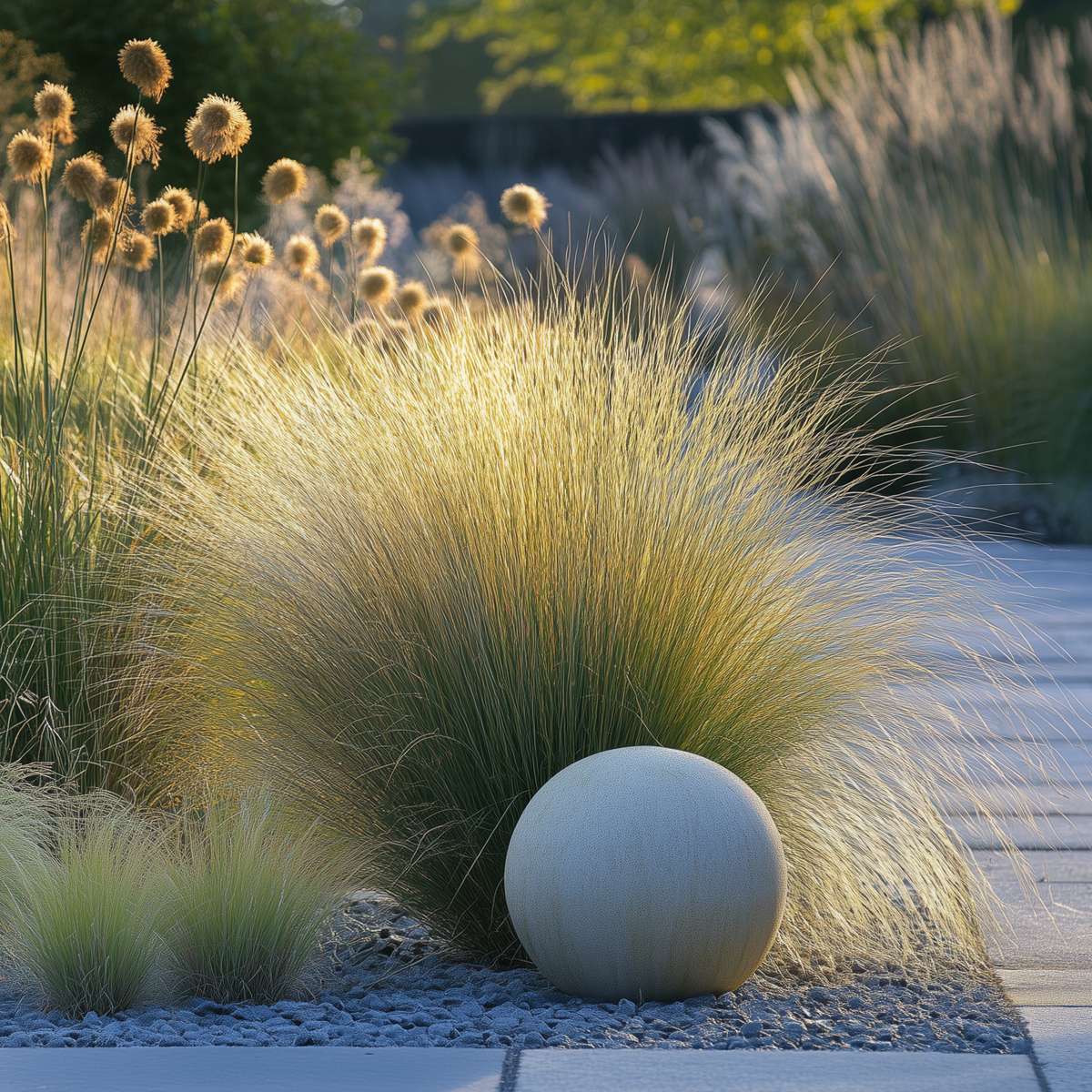 Florastore Ziergras-Set - 6 Stk - Stipa, Festuca, Carex - Höhe 15-25Cm - ⌀11Cm