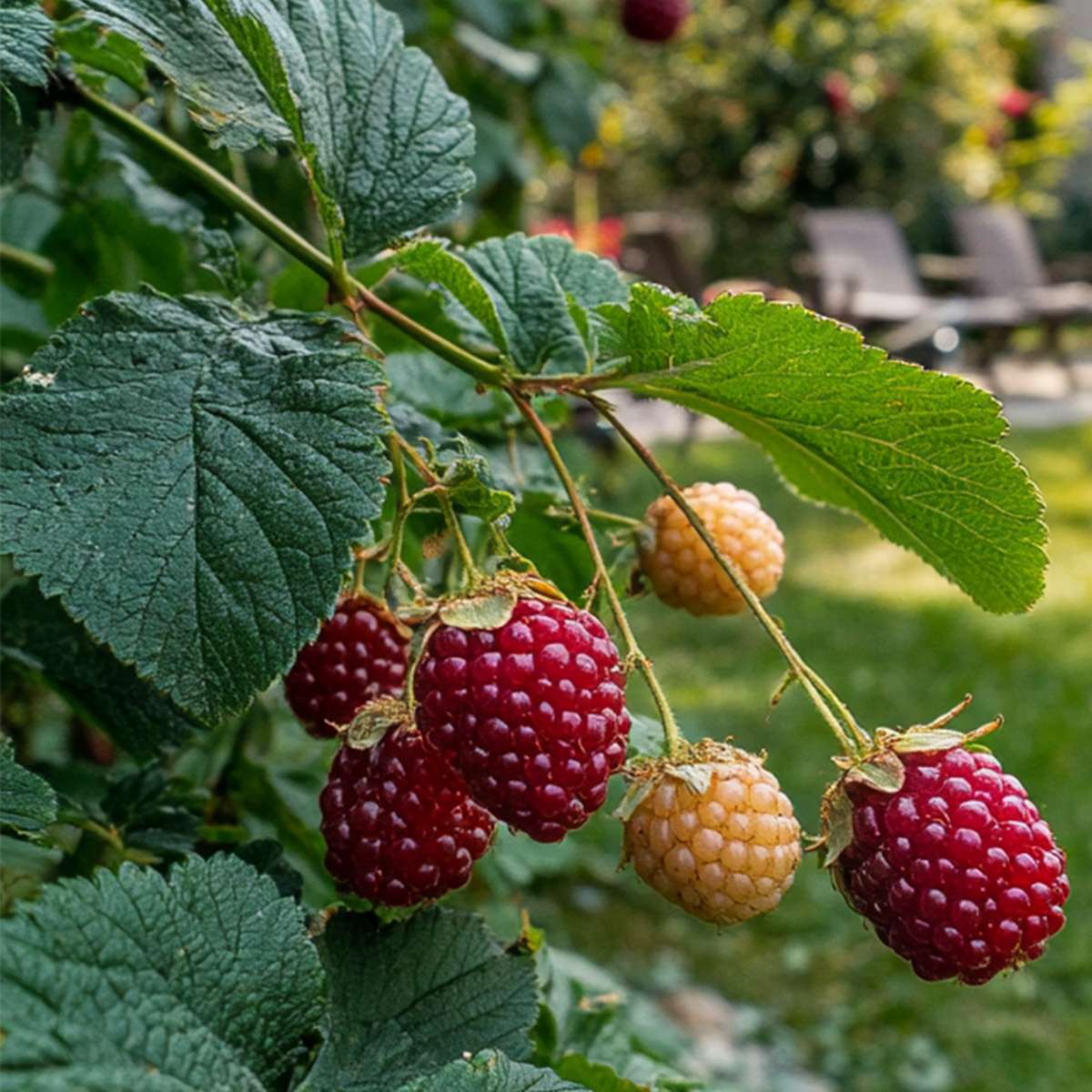 Florastore Taybeere - 3 Stk - Rubus 'Tayberry' - Höhe 25-40Cm - ⌀9Cm