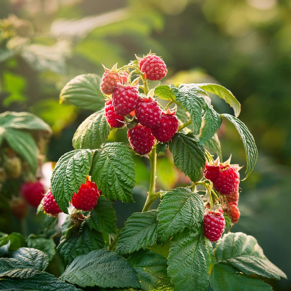 Florastore Himbeerpflanze - 4 Stk - Rubus Idaeus 'Malling Promise' - Höhe 50-60Cm - ⌀15Cm