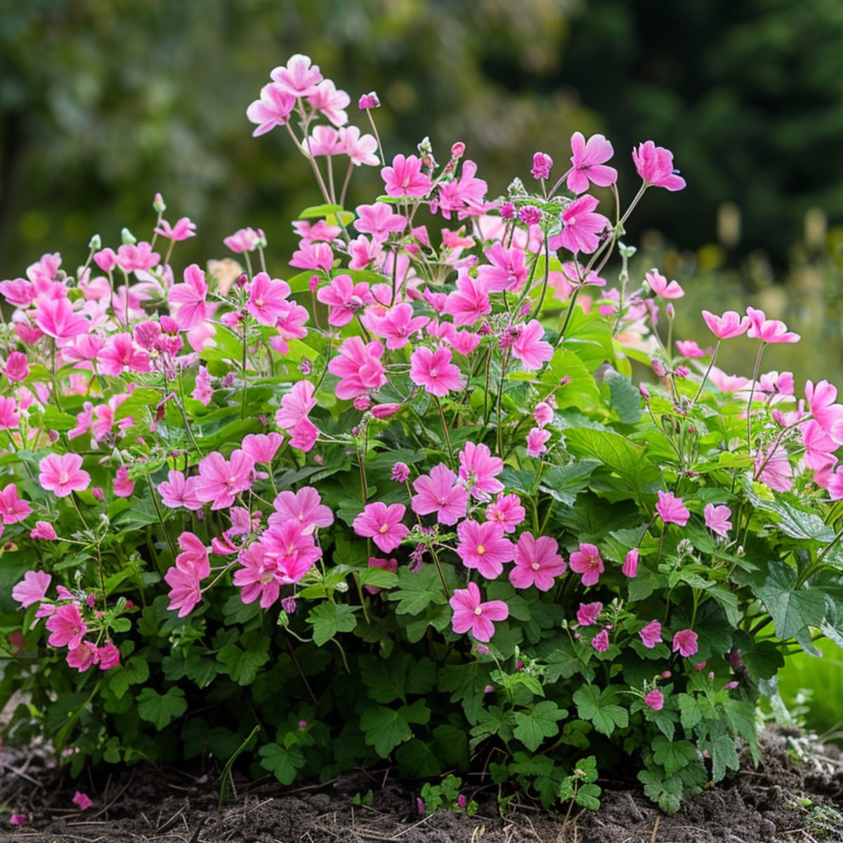 Florastore Kapmalve - 3 Stk - Anisodontea Capensis 'El Rayo' - Höhe 25-40Cm - ⌀9Cm